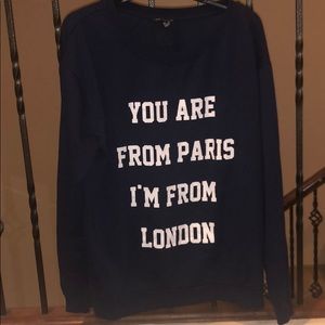 Long sleeve graphic sweater